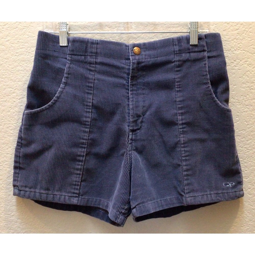 Vintage OP Corduroy Shorts Surf Skateboard Ocean Pacific 80s Size 34 Blue